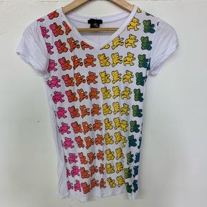 Graphic tee with rhinestones